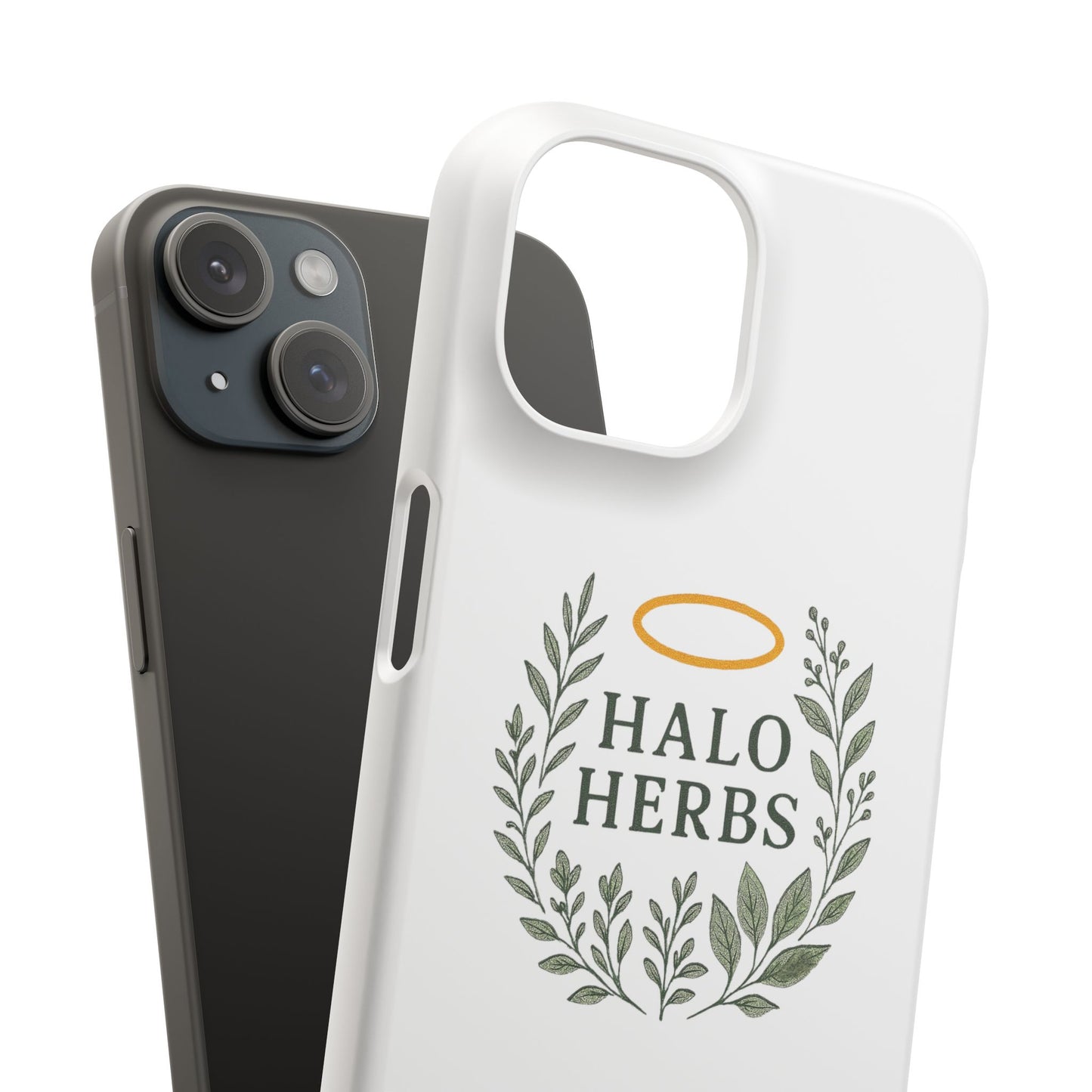Herbal Halo Phone Case, Stylish Snap Case, Nature Lover Gift, Eco-Friendly Phone Accessory, Floral Design Phone Cover