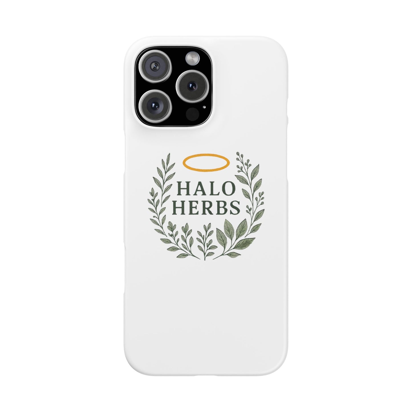 Herbal Halo Phone Case, Stylish Snap Case, Nature Lover Gift, Eco-Friendly Phone Accessory, Floral Design Phone Cover