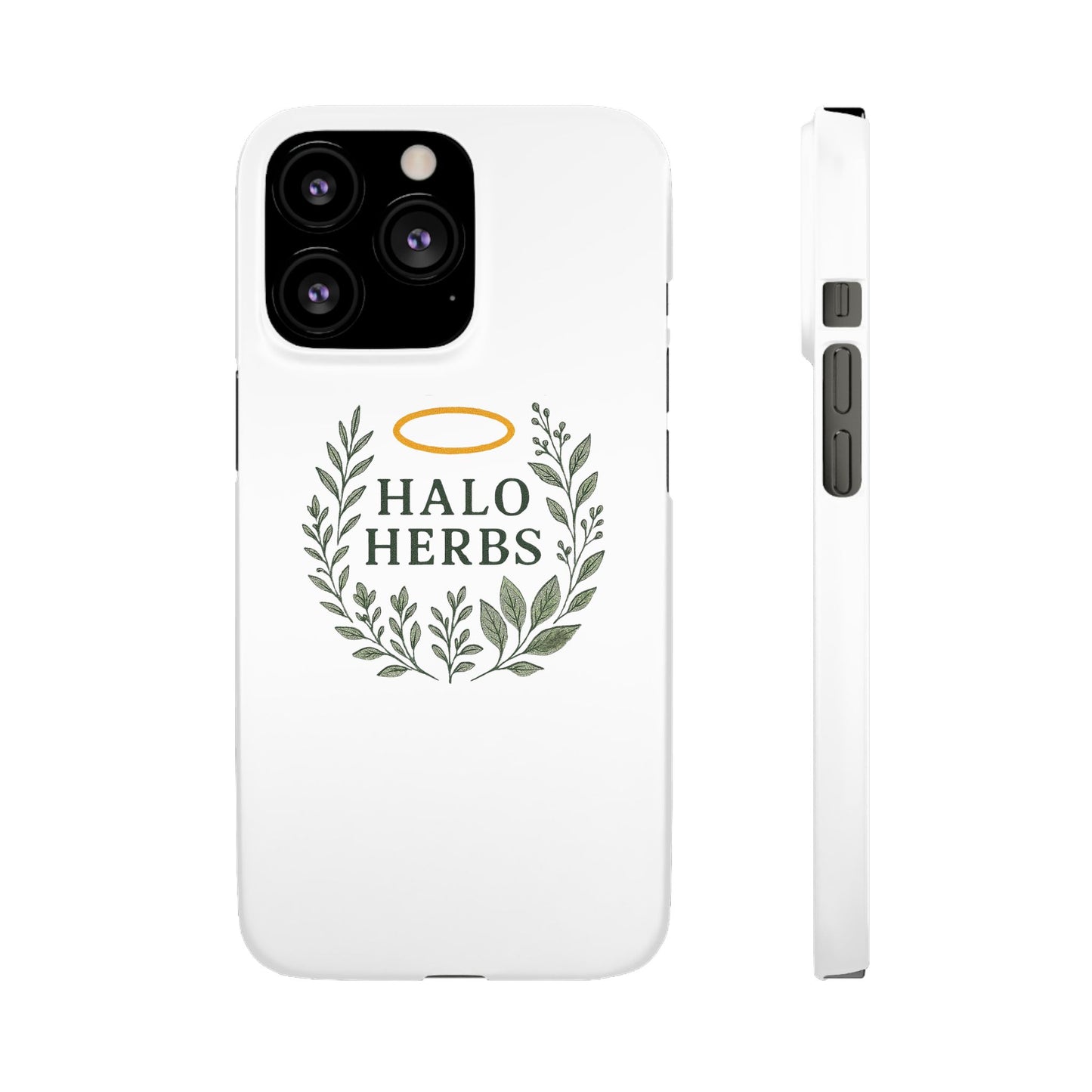 Herbal Halo Phone Case, Stylish Snap Case, Nature Lover Gift, Eco-Friendly Phone Accessory, Floral Design Phone Cover