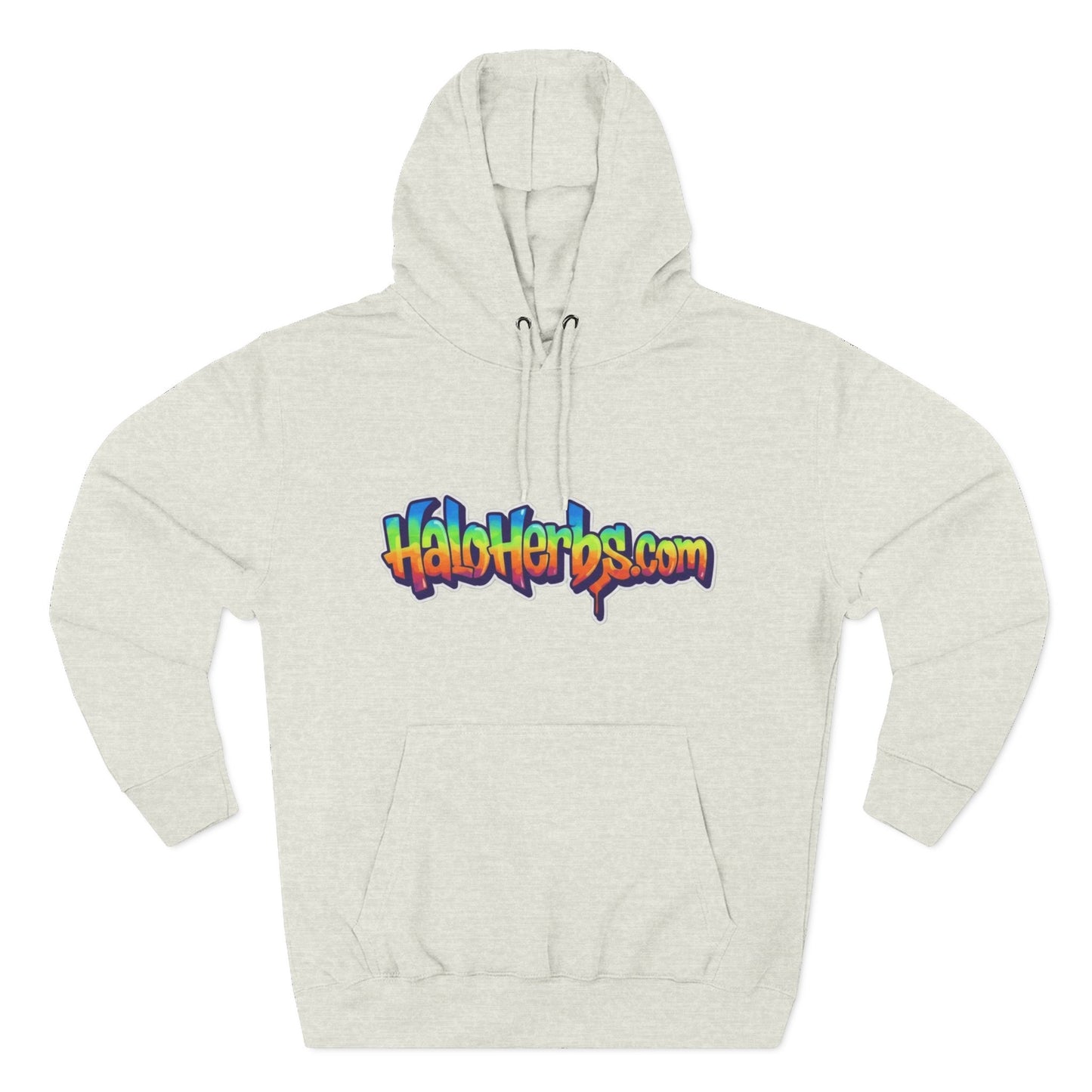Colorful Fleece Hoodie with HaloHerbs.com Design