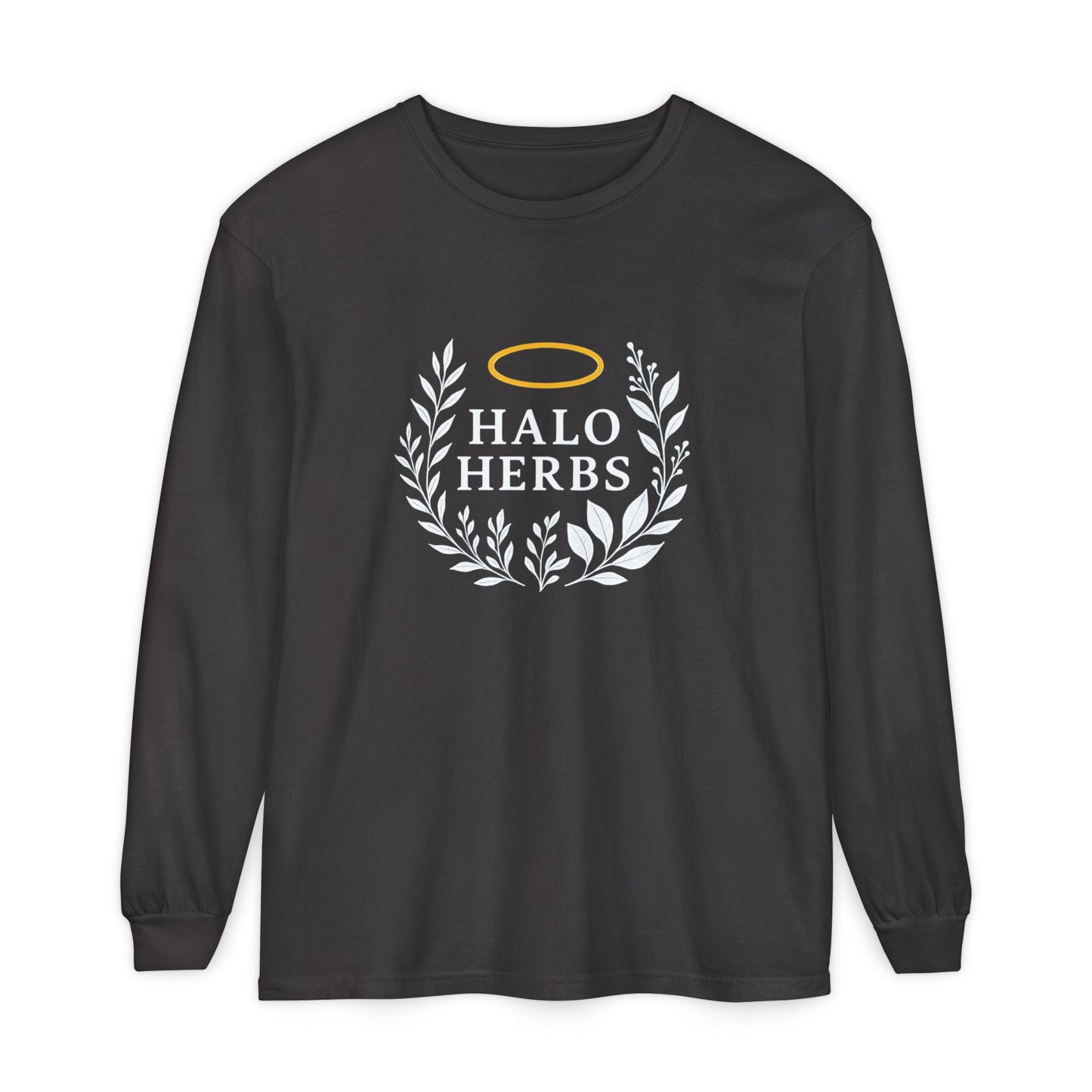 Halo Herbs Stylish Unisex Long Sleeve T-Shirt, Casual Wear