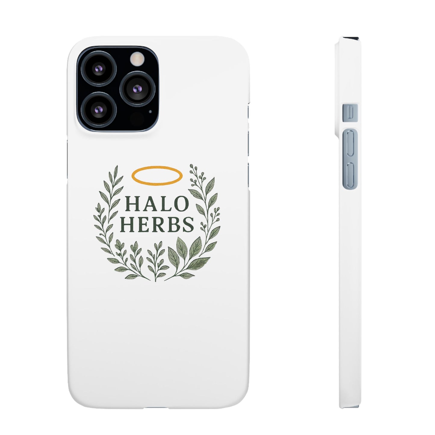 Herbal Halo Phone Case, Stylish Snap Case, Nature Lover Gift, Eco-Friendly Phone Accessory, Floral Design Phone Cover