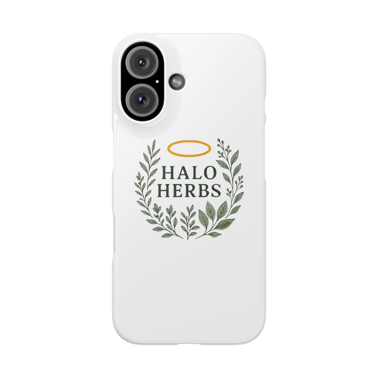 Herbal Halo Phone Case, Stylish Snap Case, Nature Lover Gift, Eco-Friendly Phone Accessory, Floral Design Phone Cover