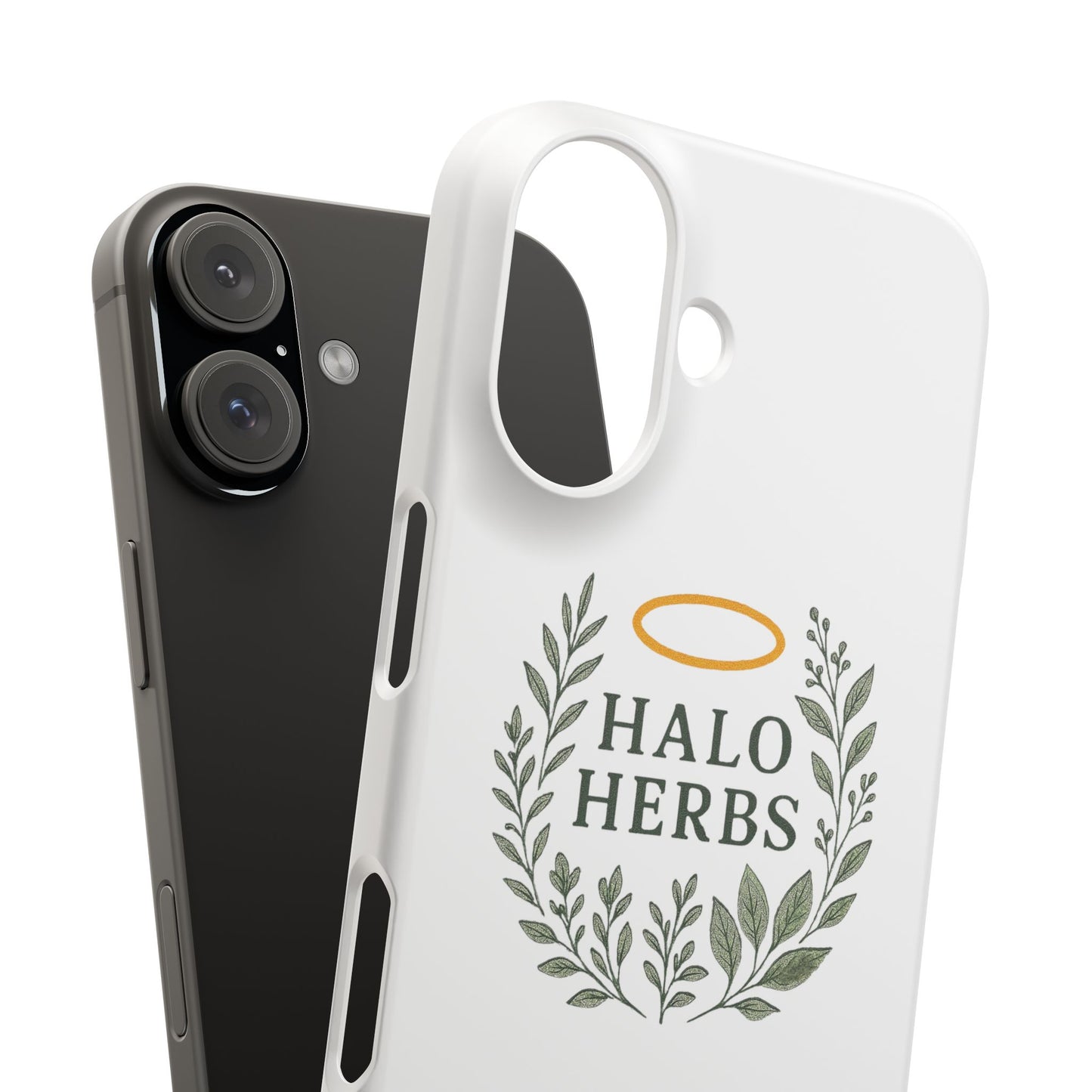 Herbal Halo Phone Case, Stylish Snap Case, Nature Lover Gift, Eco-Friendly Phone Accessory, Floral Design Phone Cover