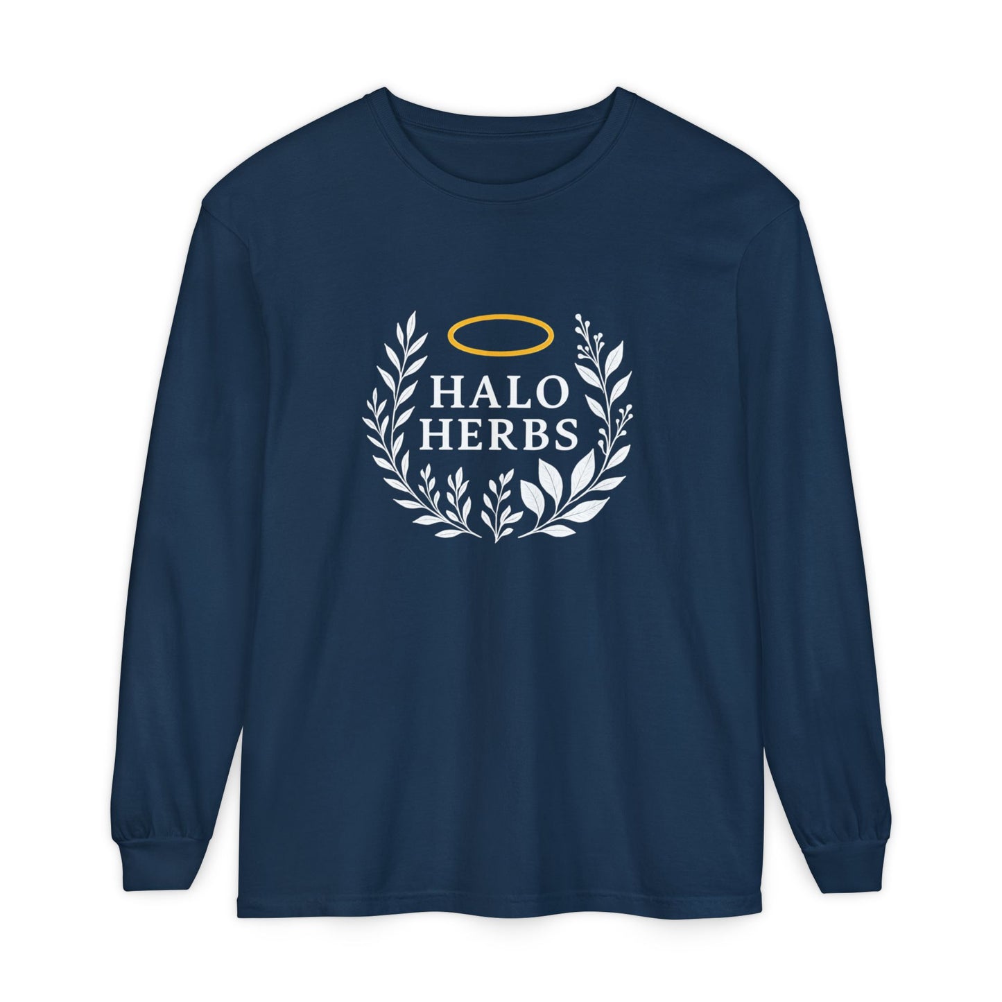 Halo Herbs Stylish Unisex Long Sleeve T-Shirt, Casual Wear