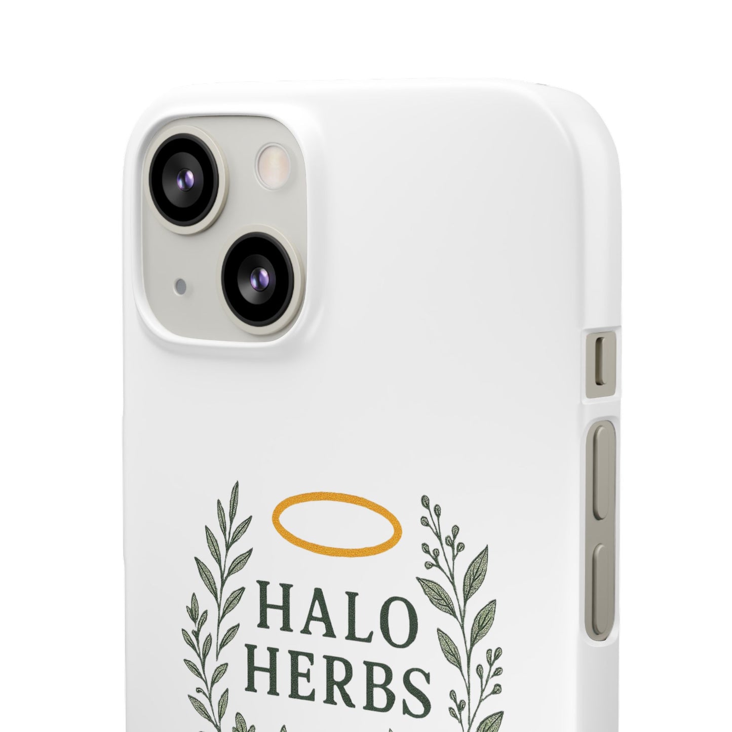 Herbal Halo Phone Case, Stylish Snap Case, Nature Lover Gift, Eco-Friendly Phone Accessory, Floral Design Phone Cover