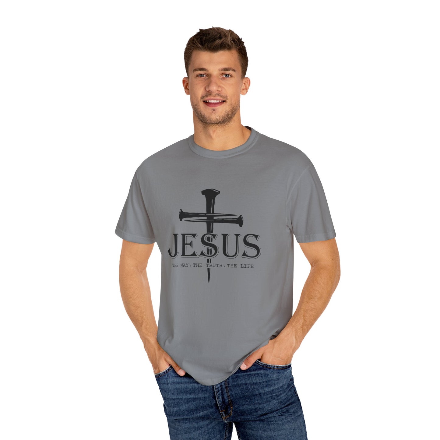Jesus Cross Garment-Dyed T-Shirt