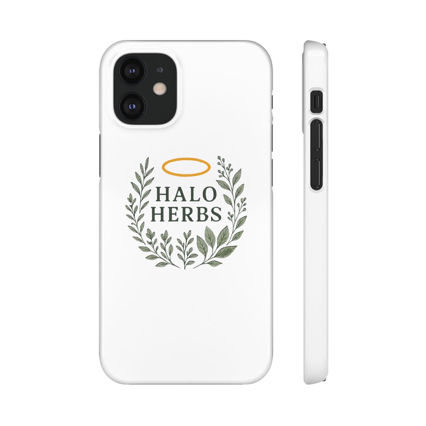 Herbal Halo Phone Case, Stylish Snap Case, Nature Lover Gift, Eco-Friendly Phone Accessory, Floral Design Phone Cover