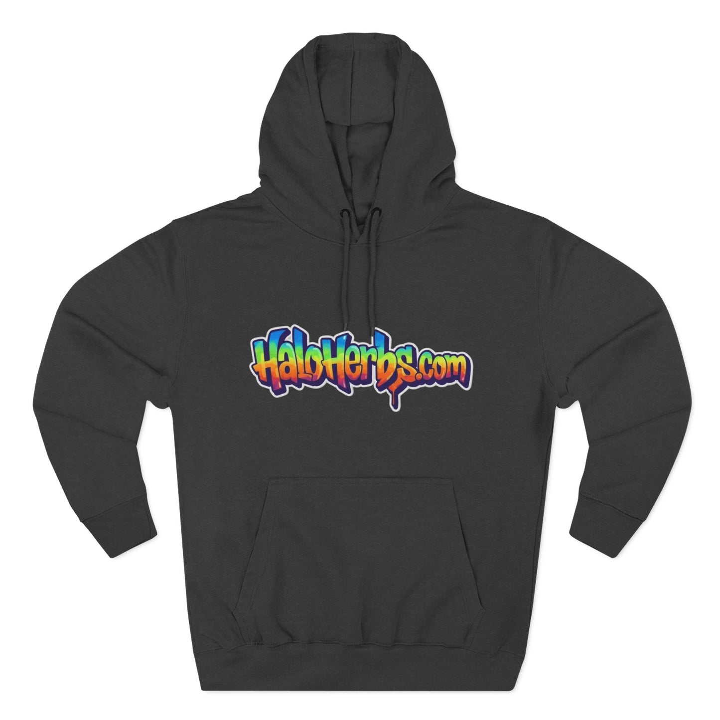 Colorful Fleece Hoodie with HaloHerbs.com Design