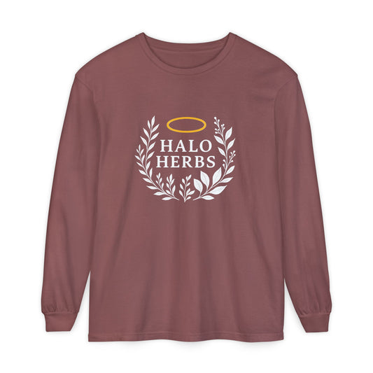 Halo Herbs Stylish Unisex Long Sleeve T-Shirt, Casual Wear