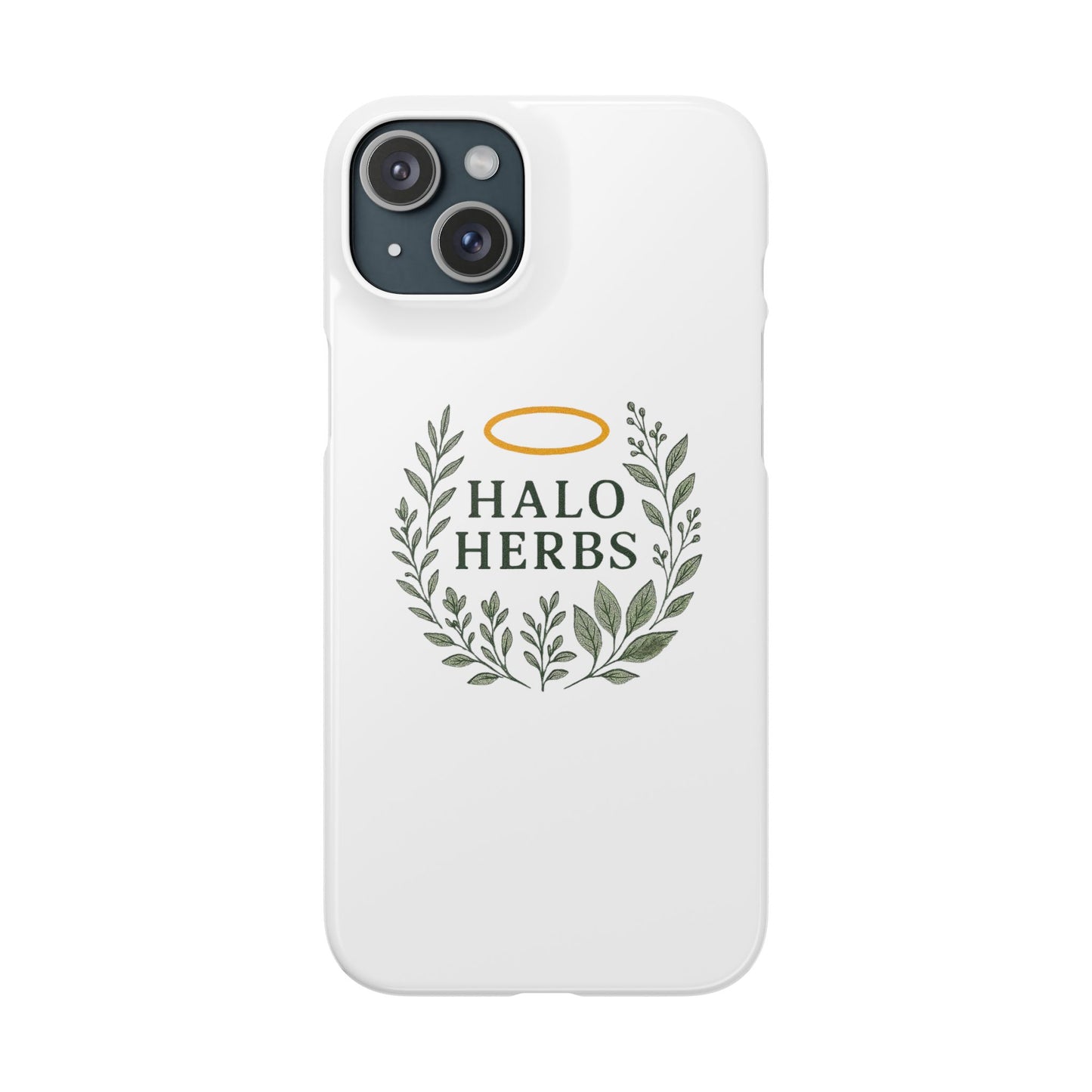 Herbal Halo Phone Case, Stylish Snap Case, Nature Lover Gift, Eco-Friendly Phone Accessory, Floral Design Phone Cover