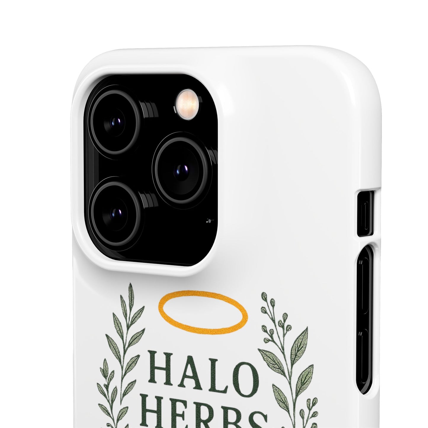 Herbal Halo Phone Case, Stylish Snap Case, Nature Lover Gift, Eco-Friendly Phone Accessory, Floral Design Phone Cover