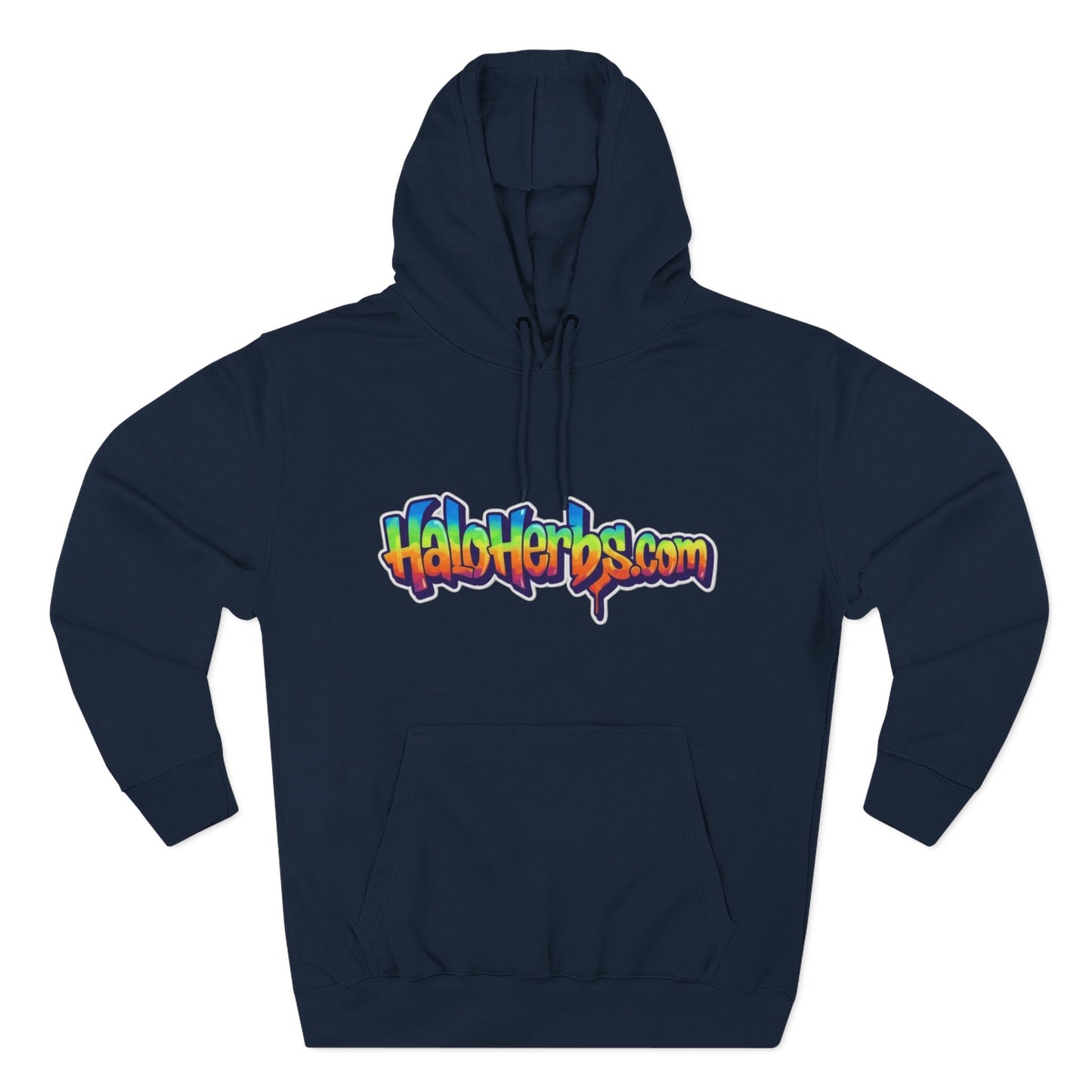 Colorful Fleece Hoodie with HaloHerbs.com Design