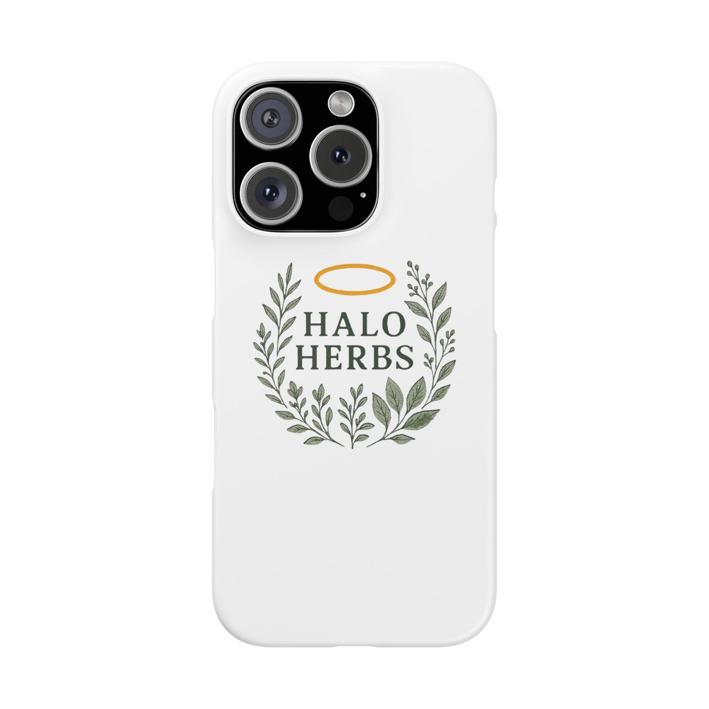 Herbal Halo Phone Case, Stylish Snap Case, Nature Lover Gift, Eco-Friendly Phone Accessory, Floral Design Phone Cover