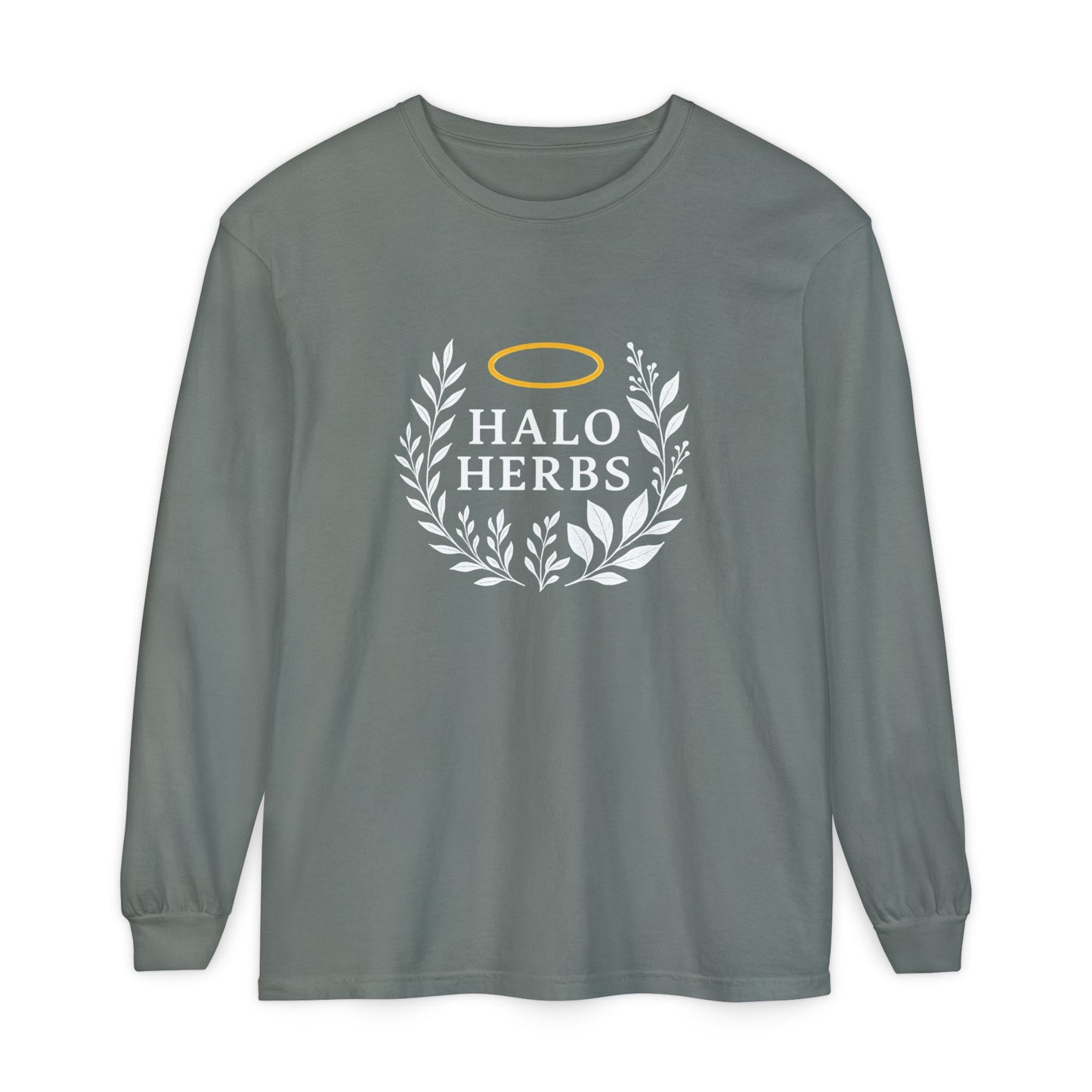 Halo Herbs Stylish Unisex Long Sleeve T-Shirt, Casual Wear