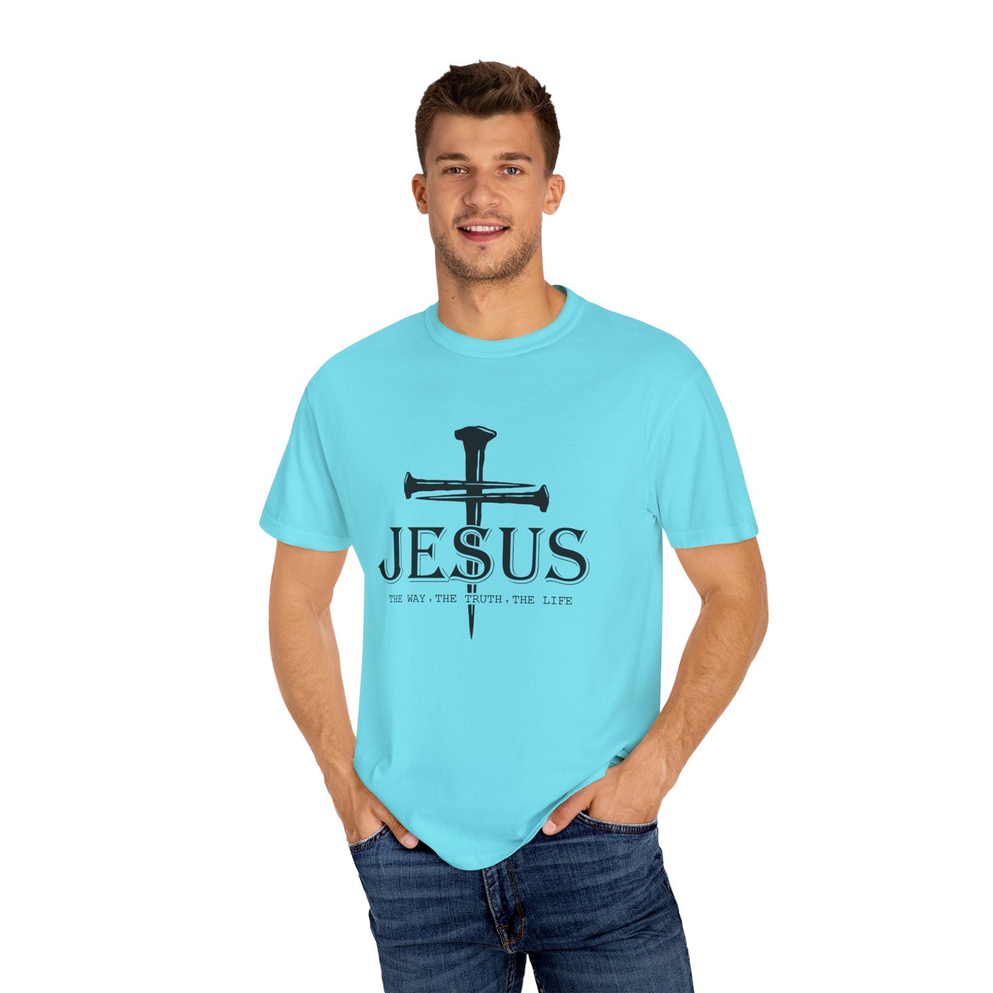 Jesus Cross Garment-Dyed T-Shirt