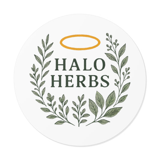 Herb-Themed Vinyl Stickers | Halo Herbs Nature Decor, Gift for Plant Lovers, Journal Decor, Greenery Aesthetic, Eco-Friendly Stickers