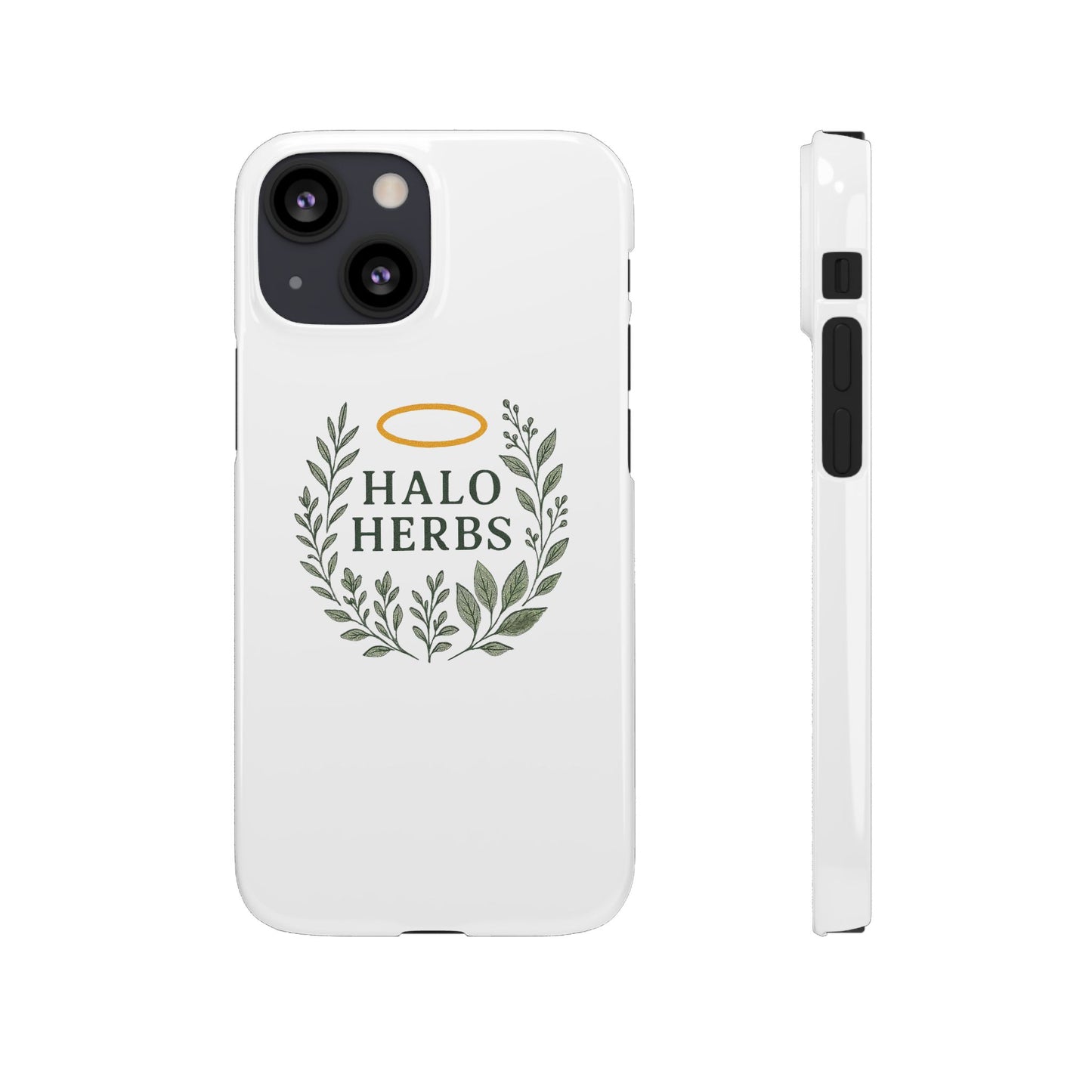 Herbal Halo Phone Case, Stylish Snap Case, Nature Lover Gift, Eco-Friendly Phone Accessory, Floral Design Phone Cover