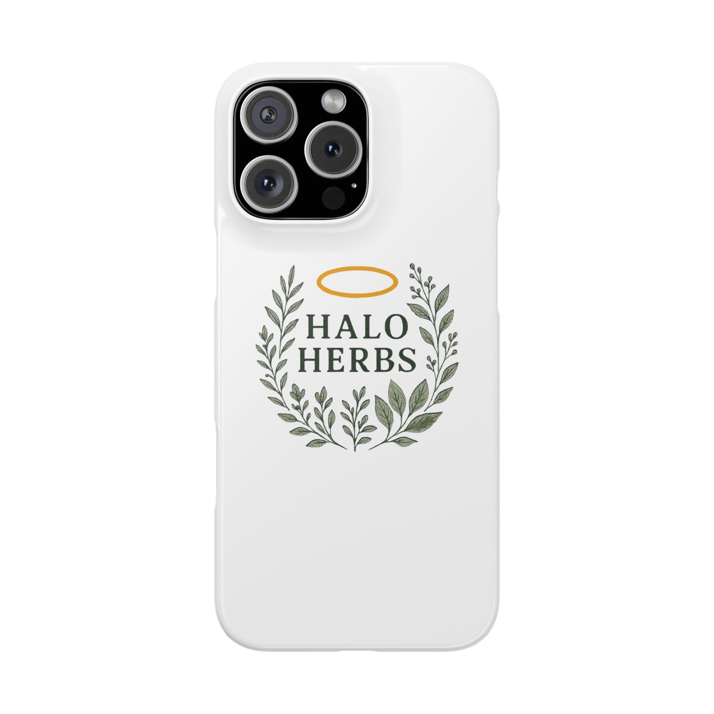 Herbal Halo Phone Case, Stylish Snap Case, Nature Lover Gift, Eco-Friendly Phone Accessory, Floral Design Phone Cover