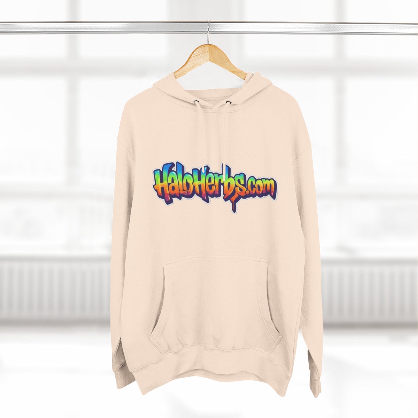 Colorful Fleece Hoodie with HaloHerbs.com Design