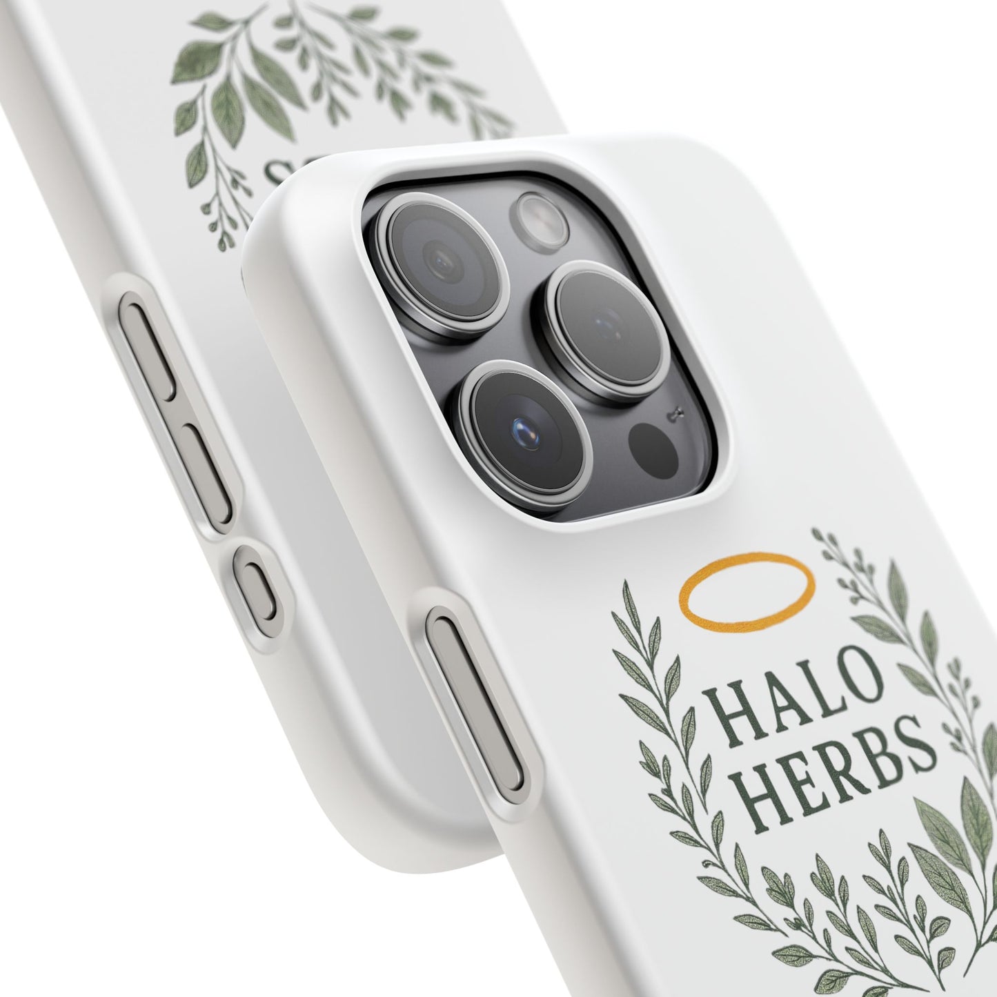 Herbal Halo Phone Case, Stylish Snap Case, Nature Lover Gift, Eco-Friendly Phone Accessory, Floral Design Phone Cover