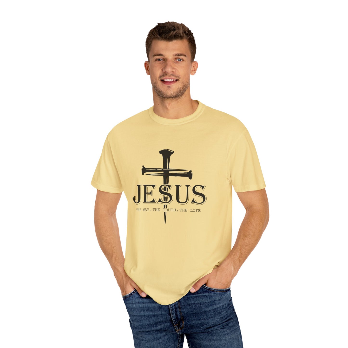 Jesus Cross Garment-Dyed T-Shirt