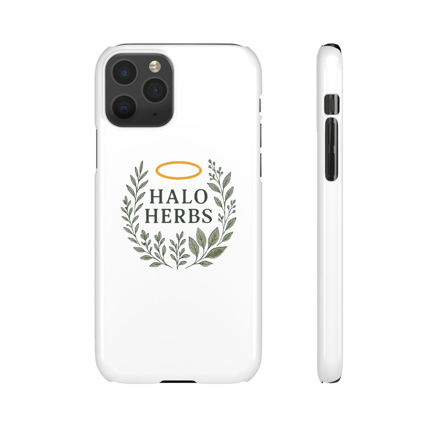 Herbal Halo Phone Case, Stylish Snap Case, Nature Lover Gift, Eco-Friendly Phone Accessory, Floral Design Phone Cover