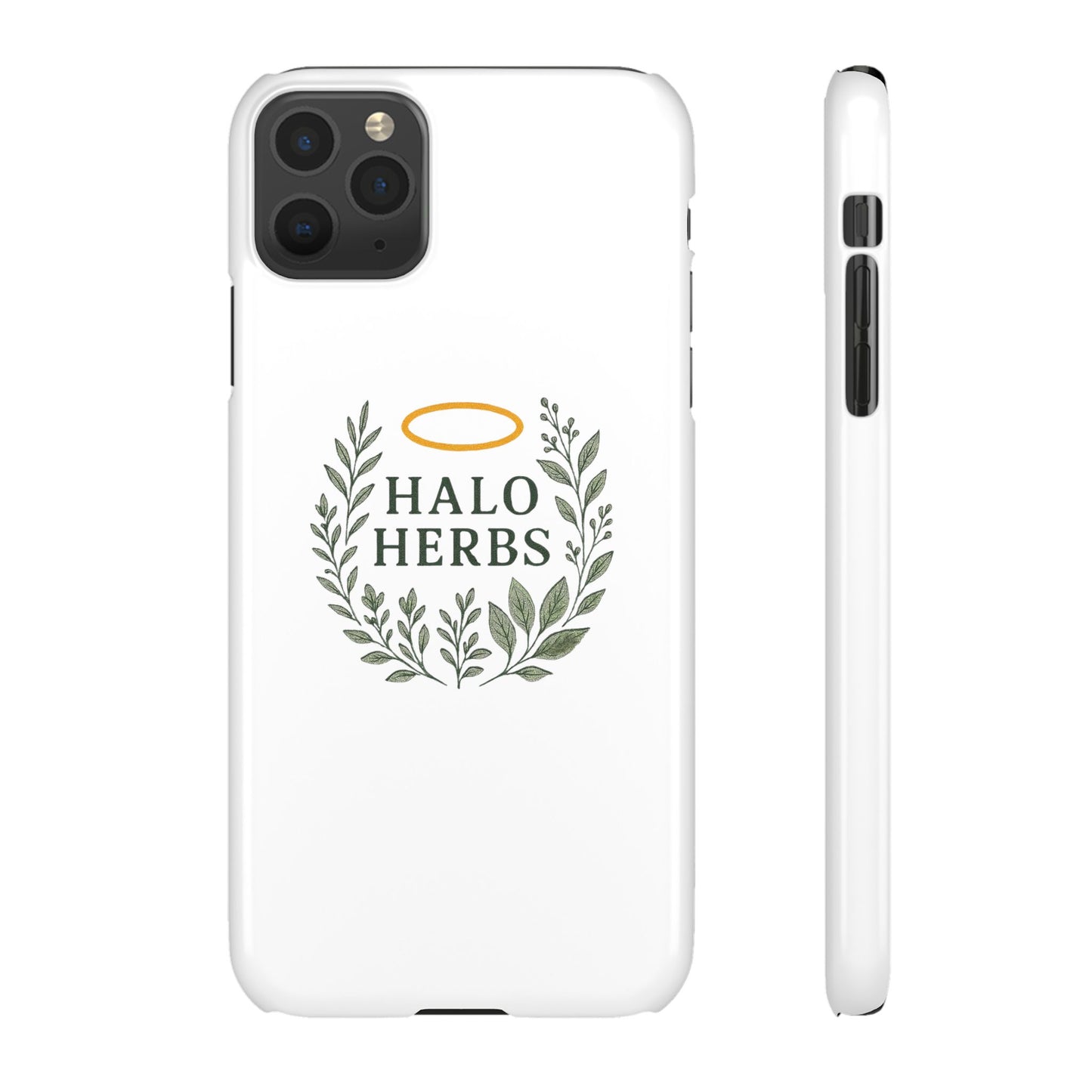 Herbal Halo Phone Case, Stylish Snap Case, Nature Lover Gift, Eco-Friendly Phone Accessory, Floral Design Phone Cover