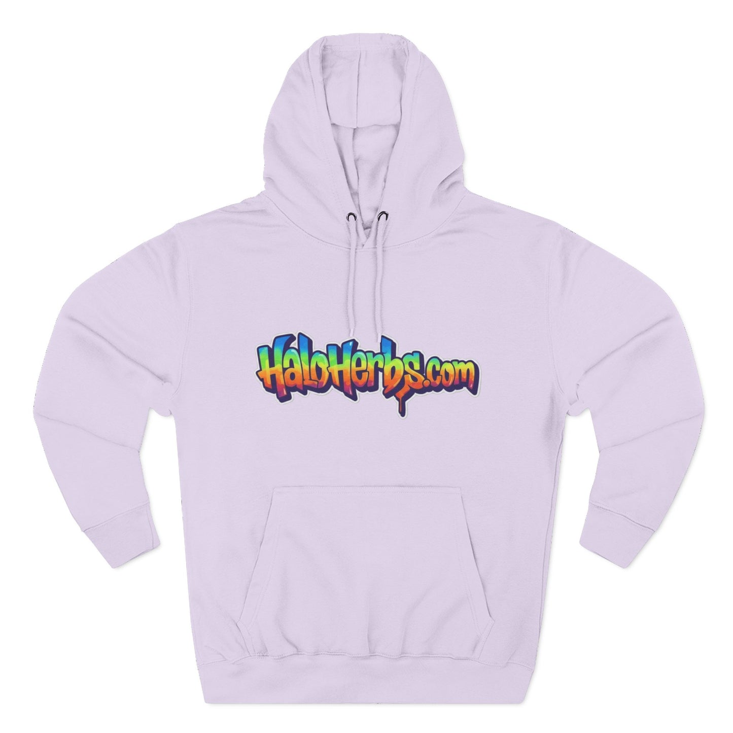 Colorful Fleece Hoodie with HaloHerbs.com Design