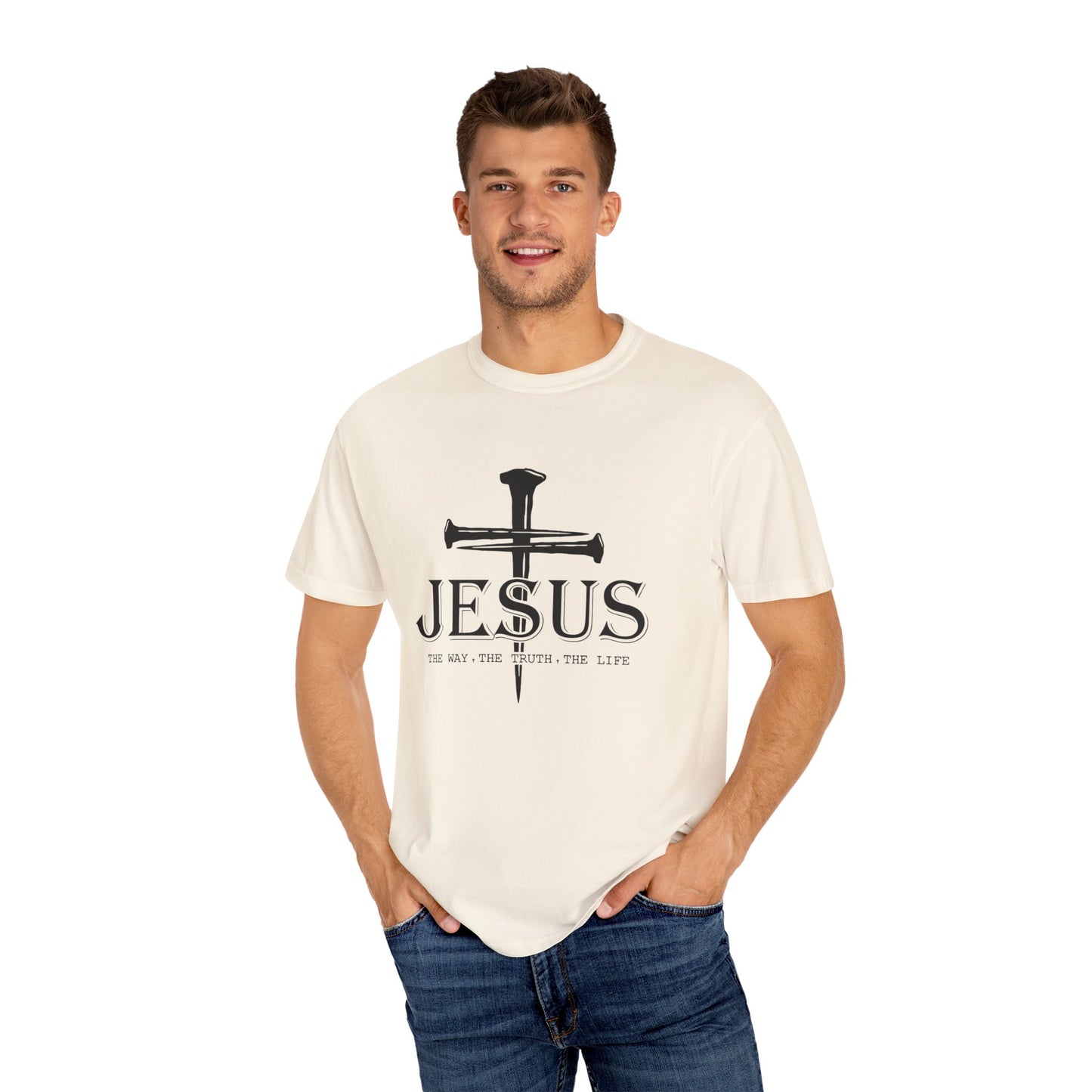 Jesus Cross Garment-Dyed T-Shirt