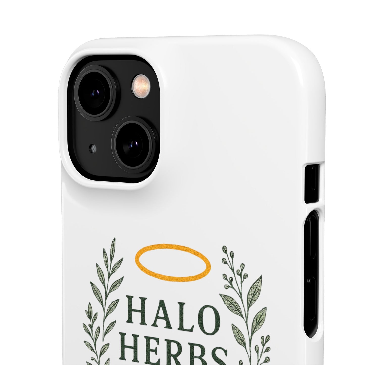Herbal Halo Phone Case, Stylish Snap Case, Nature Lover Gift, Eco-Friendly Phone Accessory, Floral Design Phone Cover