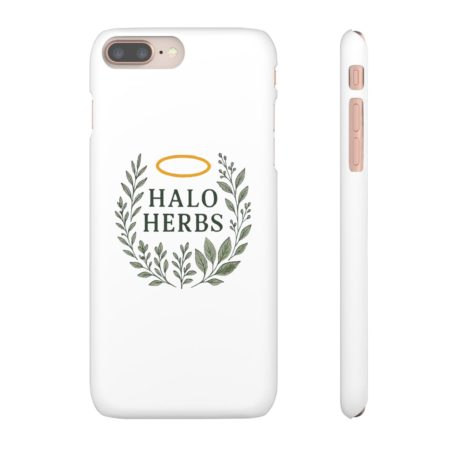 Herbal Halo Phone Case, Stylish Snap Case, Nature Lover Gift, Eco-Friendly Phone Accessory, Floral Design Phone Cover