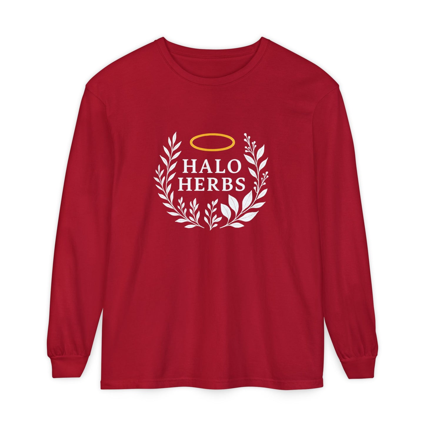 Halo Herbs Stylish Unisex Long Sleeve T-Shirt, Casual Wear