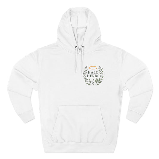 Halo Herbs Fleece Hoodie, Cozy Casual Wear, Perfect for Gifting, Relaxed Style, Ideal for All Seasons