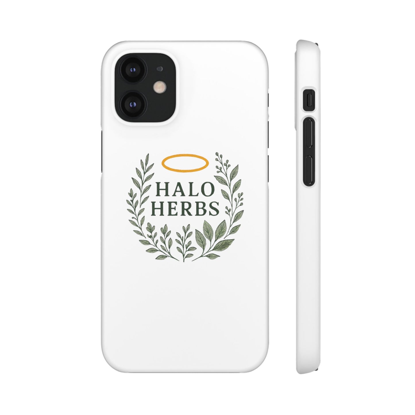 Herbal Halo Phone Case, Stylish Snap Case, Nature Lover Gift, Eco-Friendly Phone Accessory, Floral Design Phone Cover
