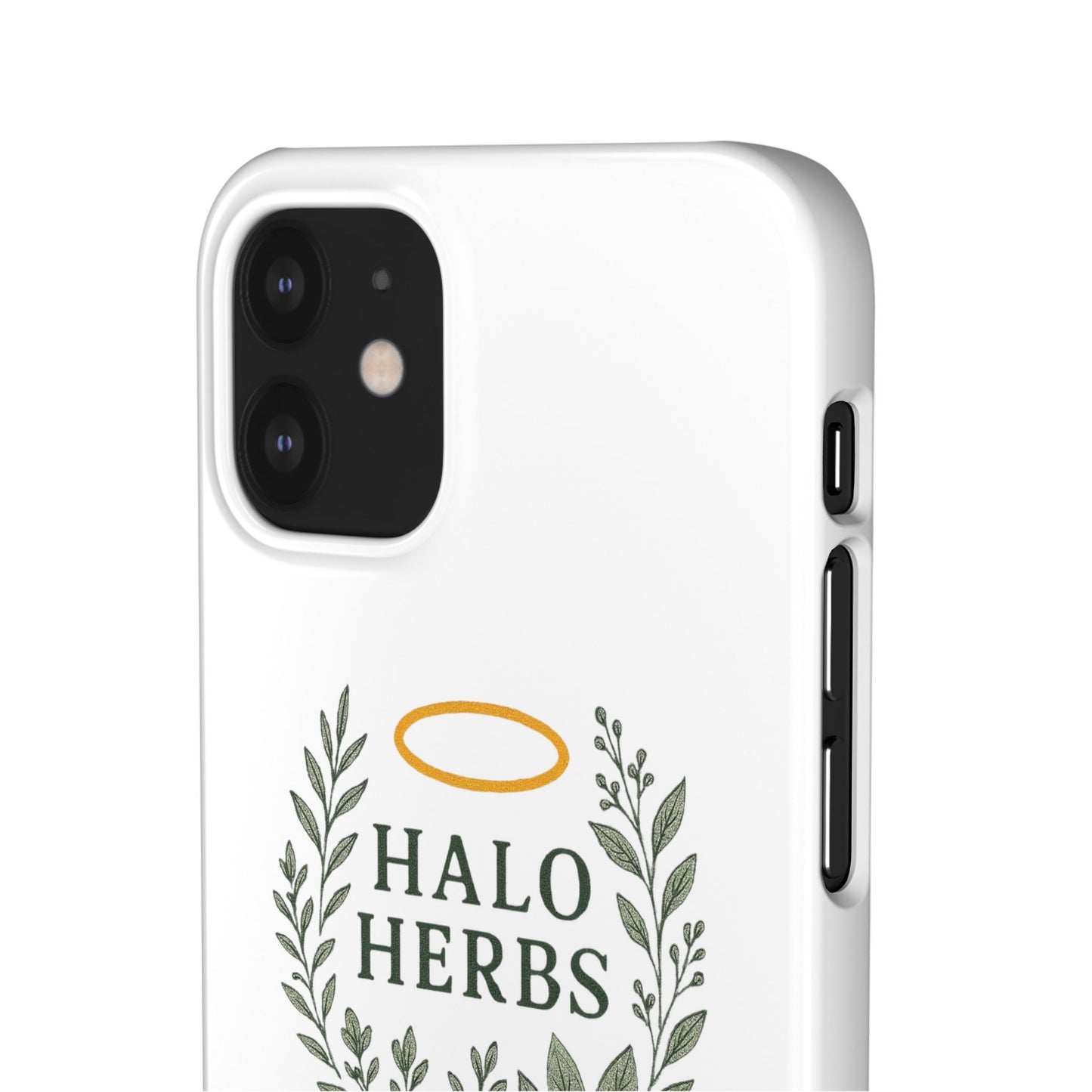 Herbal Halo Phone Case, Stylish Snap Case, Nature Lover Gift, Eco-Friendly Phone Accessory, Floral Design Phone Cover