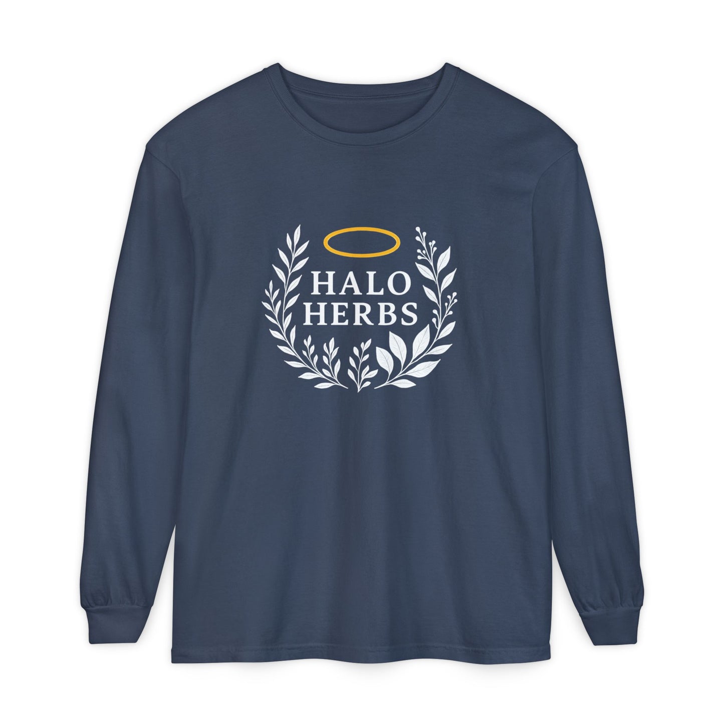 Halo Herbs Stylish Unisex Long Sleeve T-Shirt, Casual Wear
