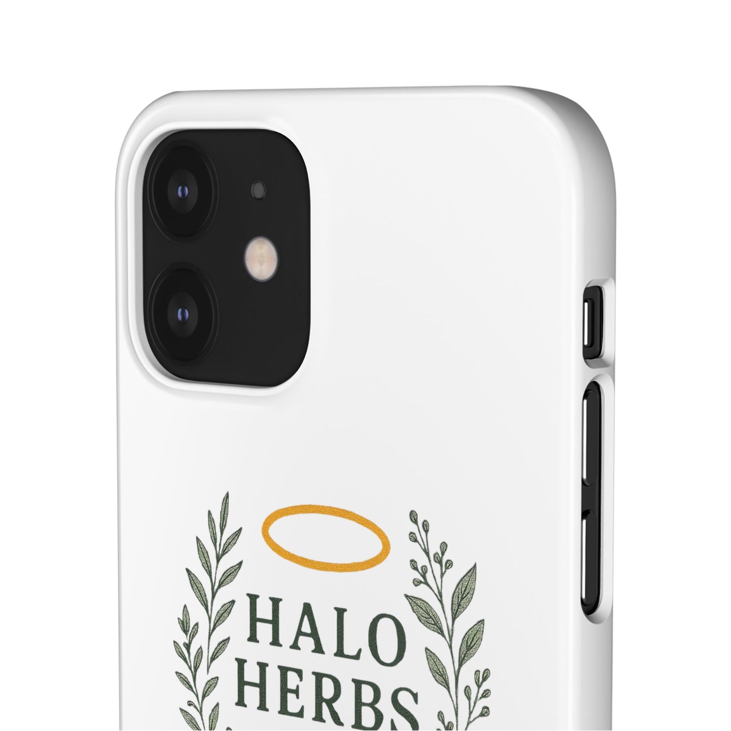 Herbal Halo Phone Case, Stylish Snap Case, Nature Lover Gift, Eco-Friendly Phone Accessory, Floral Design Phone Cover