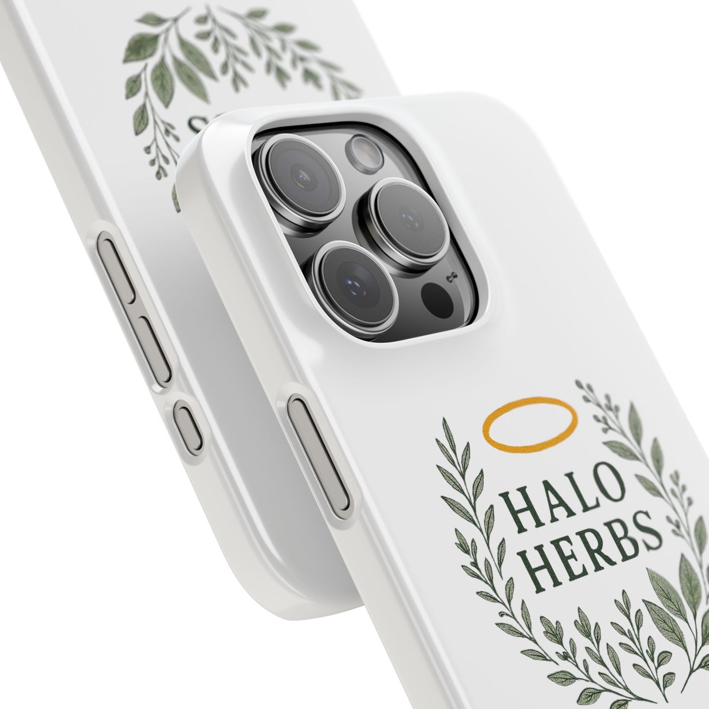 Herbal Halo Phone Case, Stylish Snap Case, Nature Lover Gift, Eco-Friendly Phone Accessory, Floral Design Phone Cover