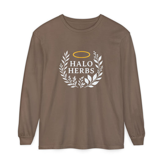 Halo Herbs Stylish Unisex Long Sleeve T-Shirt, Casual Wear