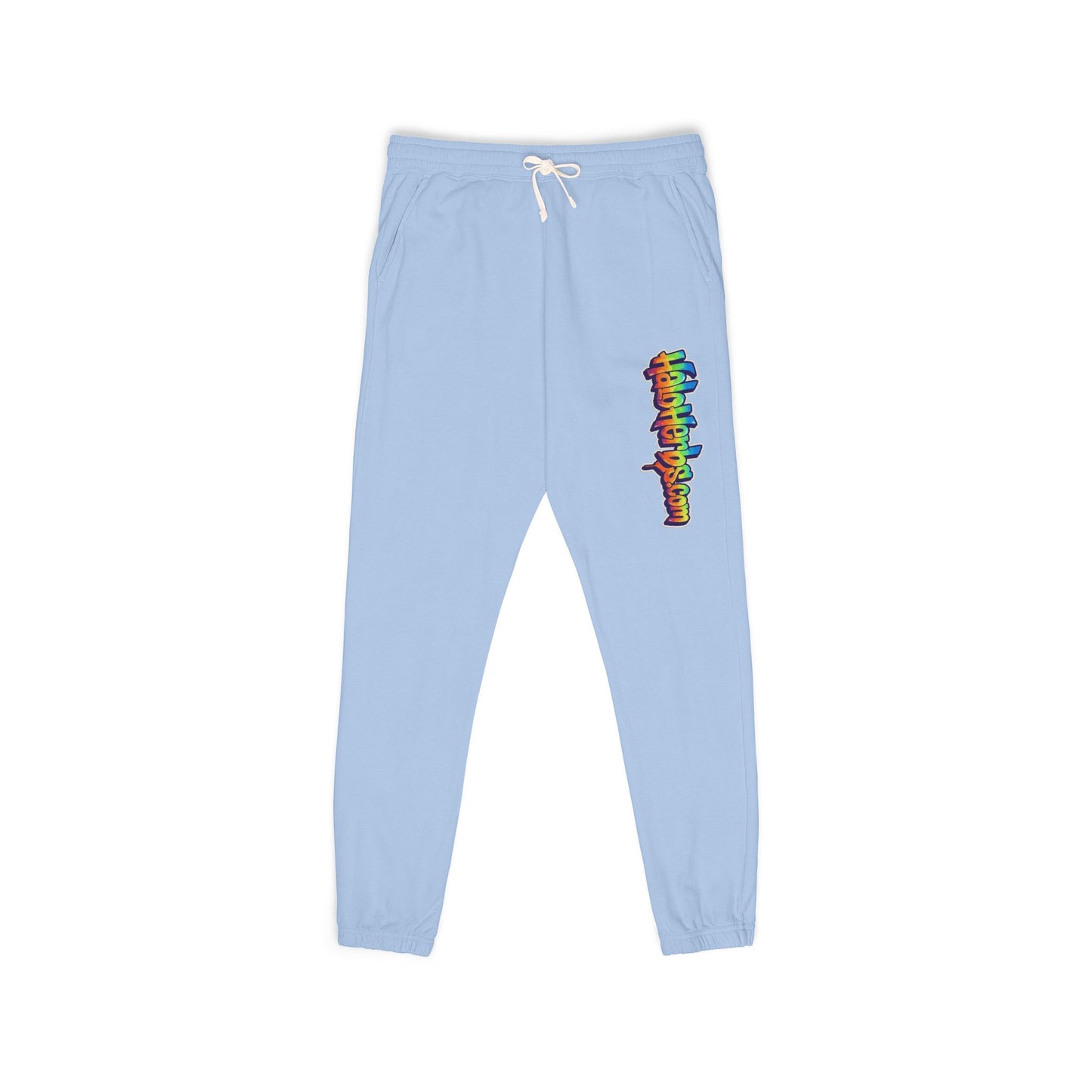 Halo Herbs Graffiti Garment-Dyed Fleece Sweatpants with Colorful Design, Cozy Loungewear, Casual Athleisure Pants, Perfect for Relaxation and Everyday Wear