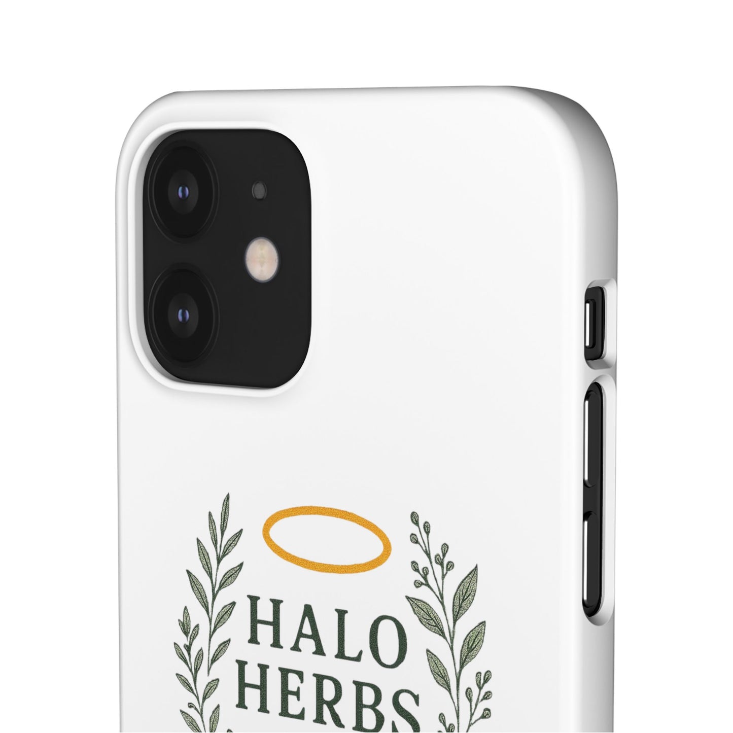 Herbal Halo Phone Case, Stylish Snap Case, Nature Lover Gift, Eco-Friendly Phone Accessory, Floral Design Phone Cover