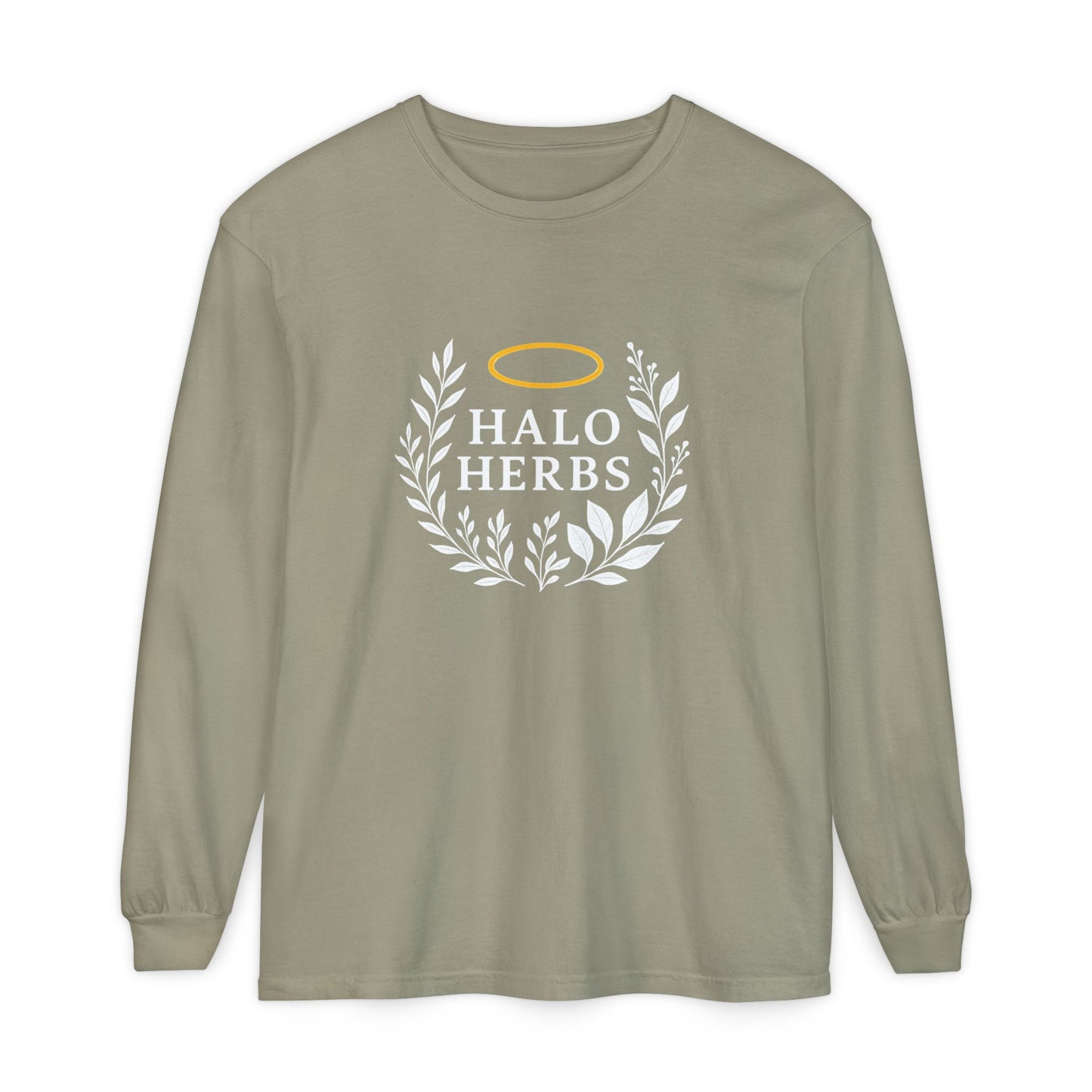 Halo Herbs Stylish Unisex Long Sleeve T-Shirt, Casual Wear