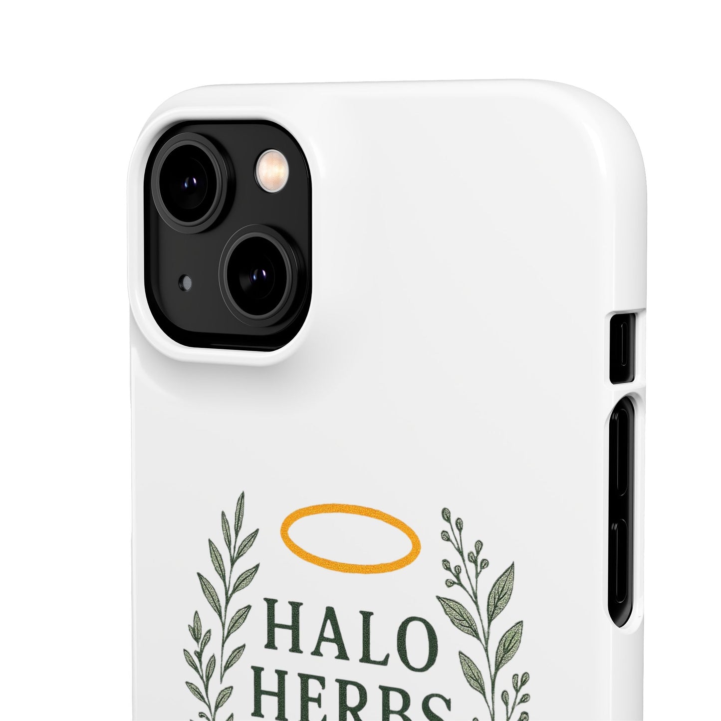 Herbal Halo Phone Case, Stylish Snap Case, Nature Lover Gift, Eco-Friendly Phone Accessory, Floral Design Phone Cover