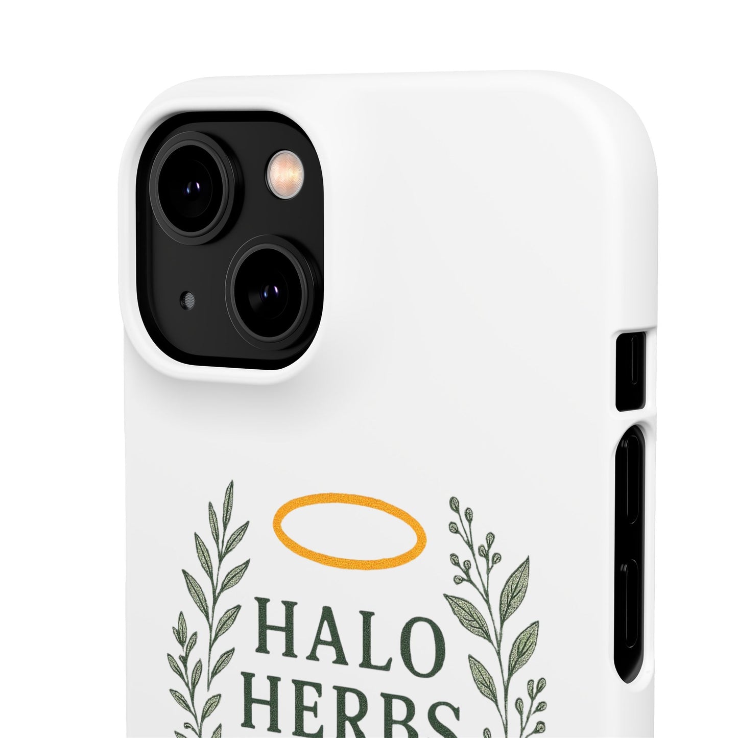 Herbal Halo Phone Case, Stylish Snap Case, Nature Lover Gift, Eco-Friendly Phone Accessory, Floral Design Phone Cover