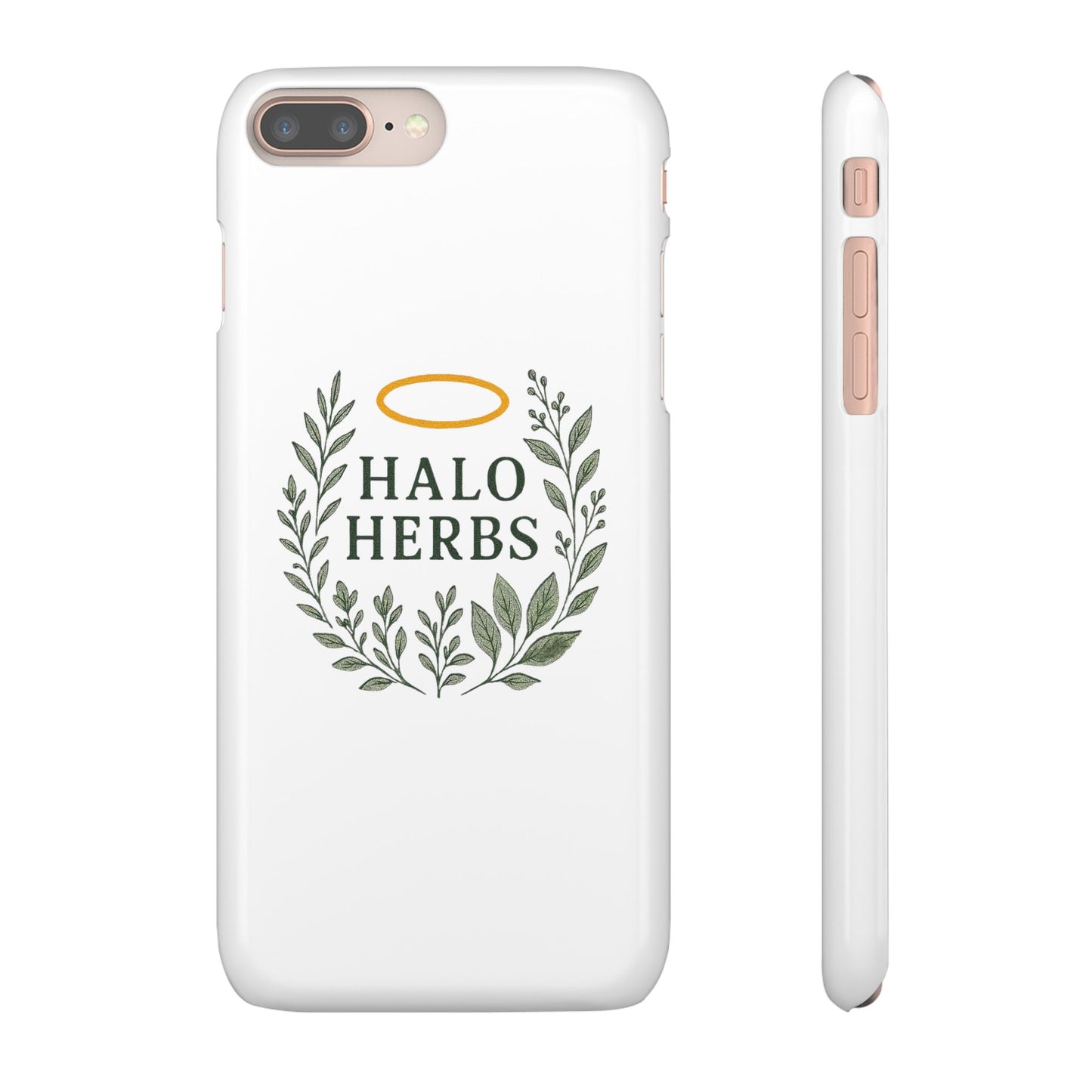 Herbal Halo Phone Case, Stylish Snap Case, Nature Lover Gift, Eco-Friendly Phone Accessory, Floral Design Phone Cover