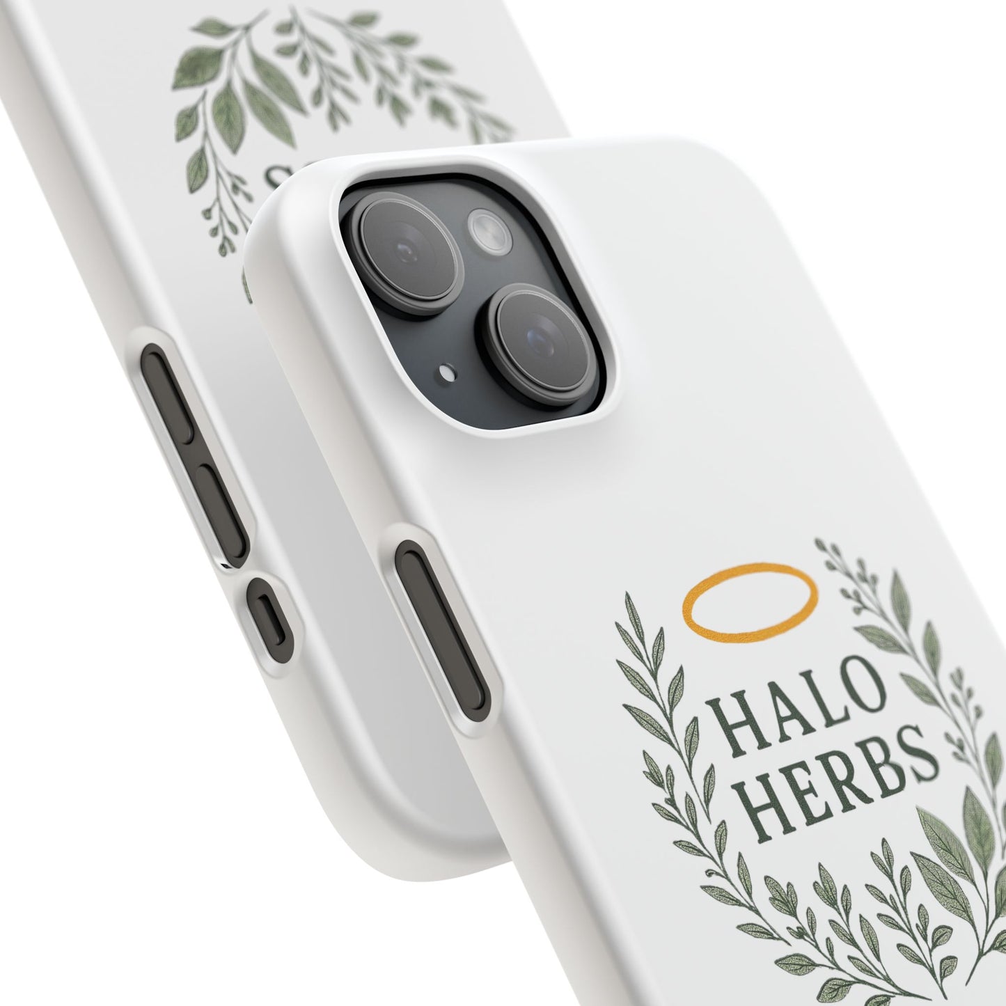 Herbal Halo Phone Case, Stylish Snap Case, Nature Lover Gift, Eco-Friendly Phone Accessory, Floral Design Phone Cover