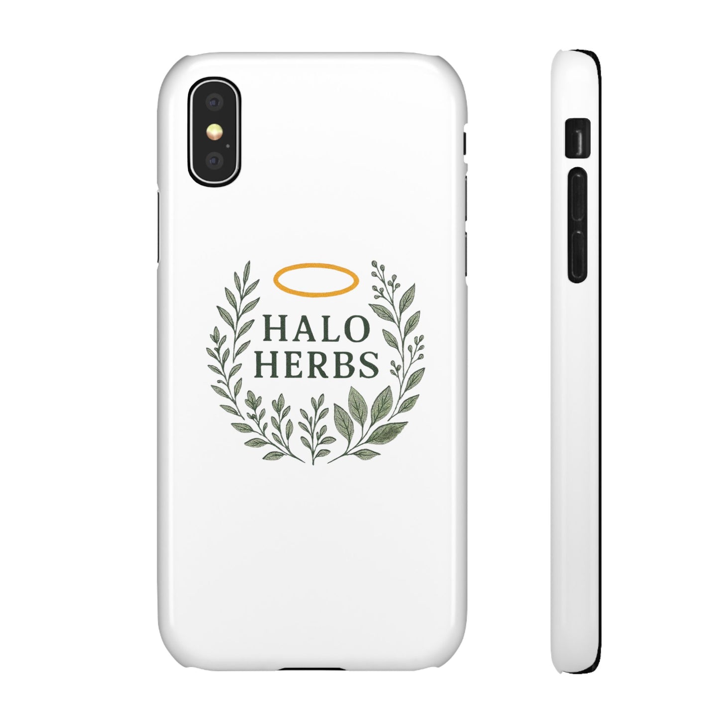 Herbal Halo Phone Case, Stylish Snap Case, Nature Lover Gift, Eco-Friendly Phone Accessory, Floral Design Phone Cover