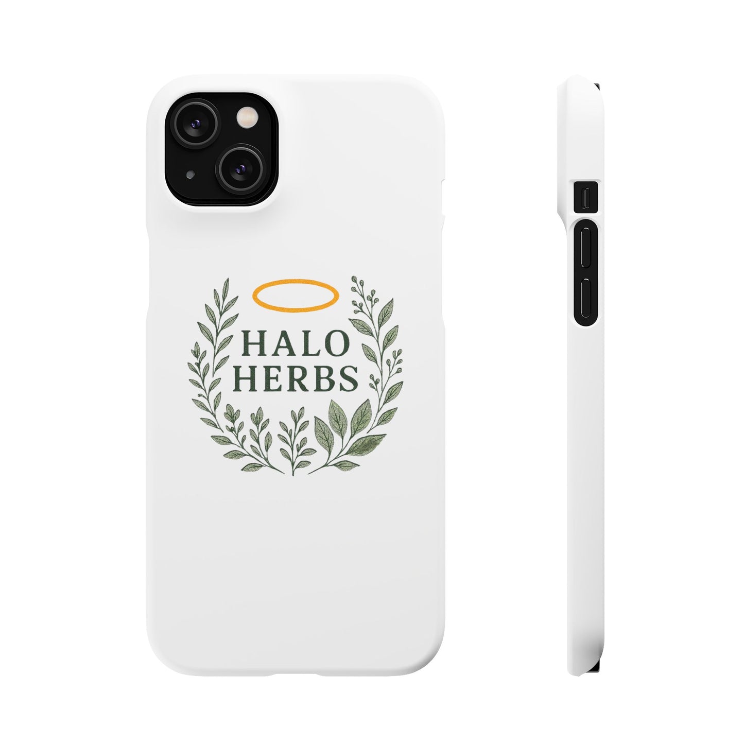 Herbal Halo Phone Case, Stylish Snap Case, Nature Lover Gift, Eco-Friendly Phone Accessory, Floral Design Phone Cover