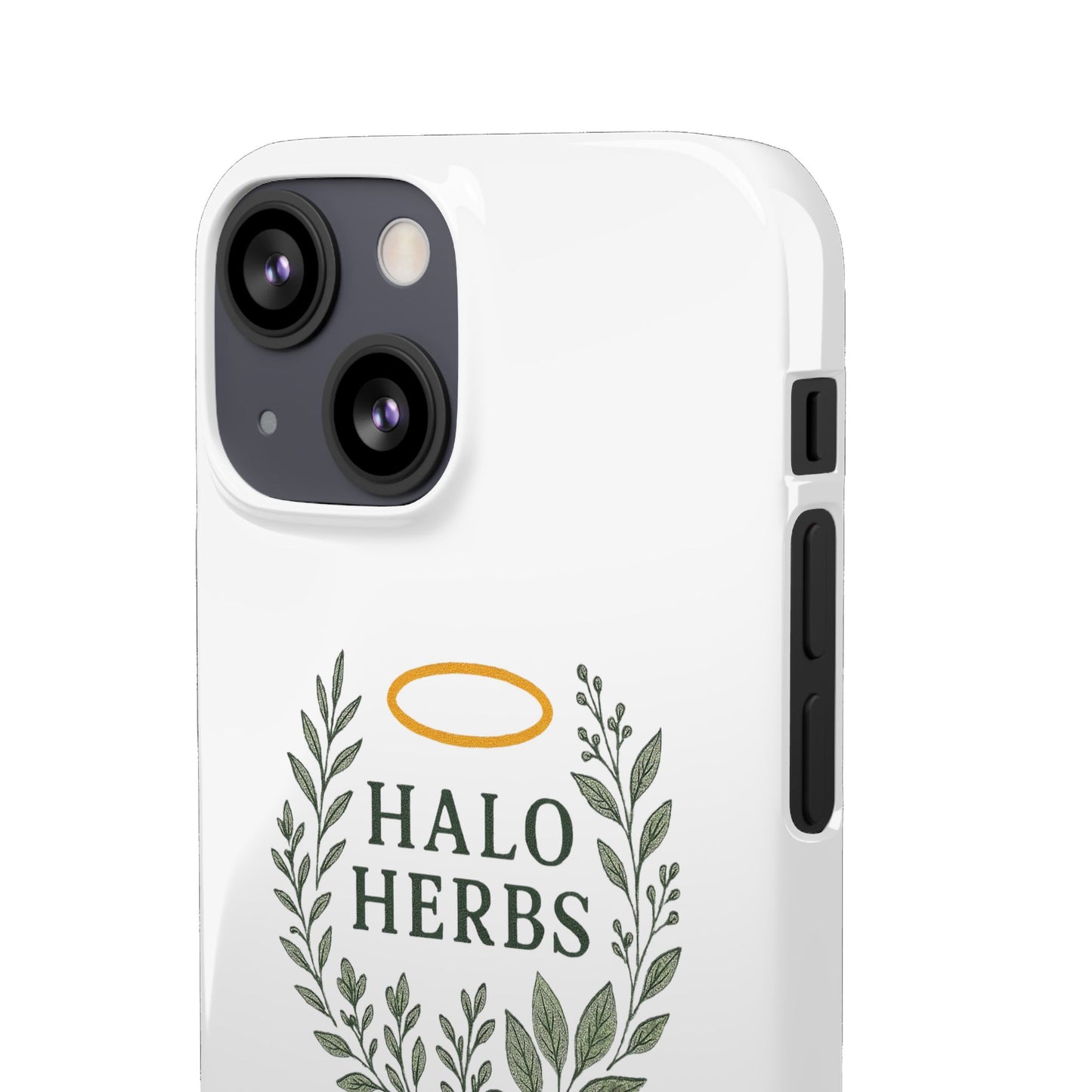 Herbal Halo Phone Case, Stylish Snap Case, Nature Lover Gift, Eco-Friendly Phone Accessory, Floral Design Phone Cover